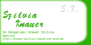 szilvia knauer business card